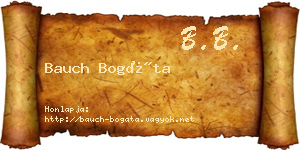 Bauch Bogáta névjegykártya